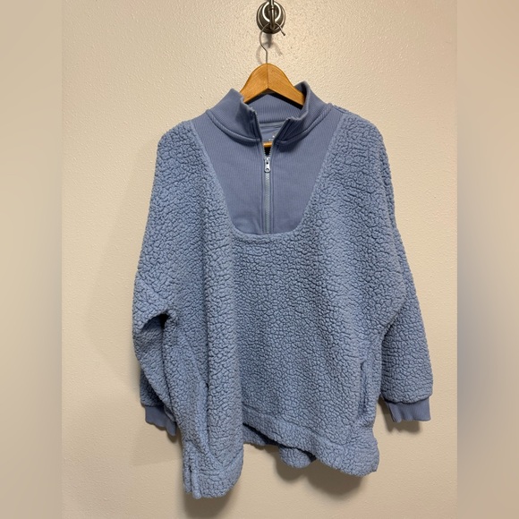 aerie Tops - 💙 Aerie Sherpa Quarter Zip - Size XL